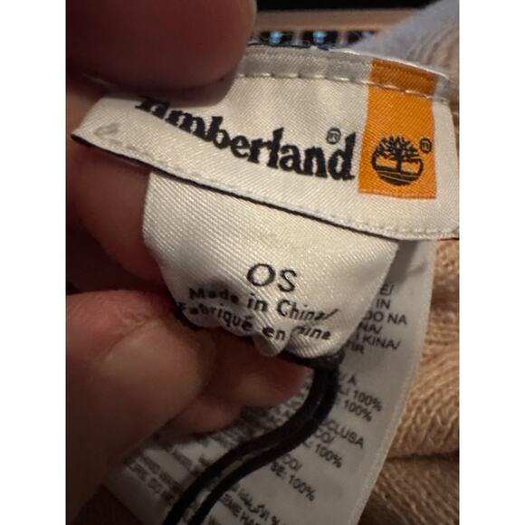 Brand New Timberland Adult Size One Size Pink Classic Logo Beanie Hat - Picture 7 of 8